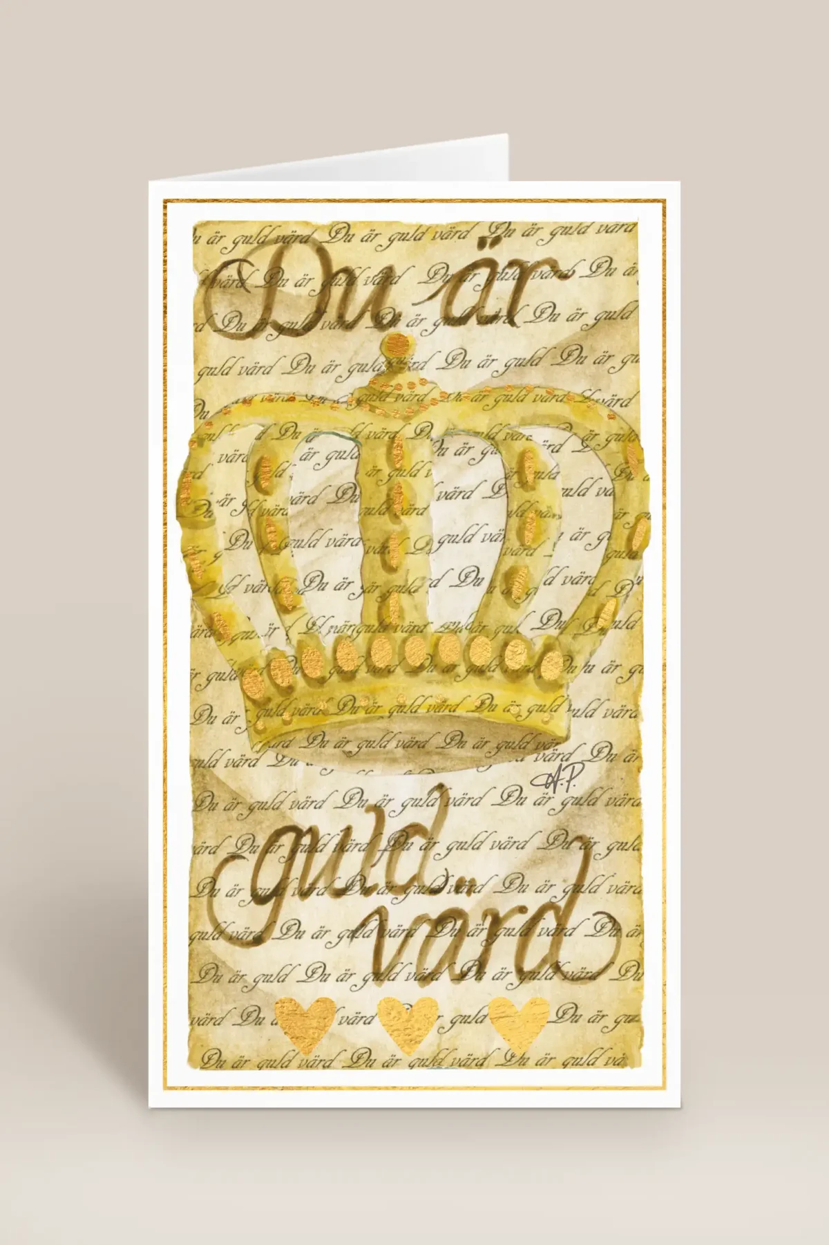 du är guld värd kort