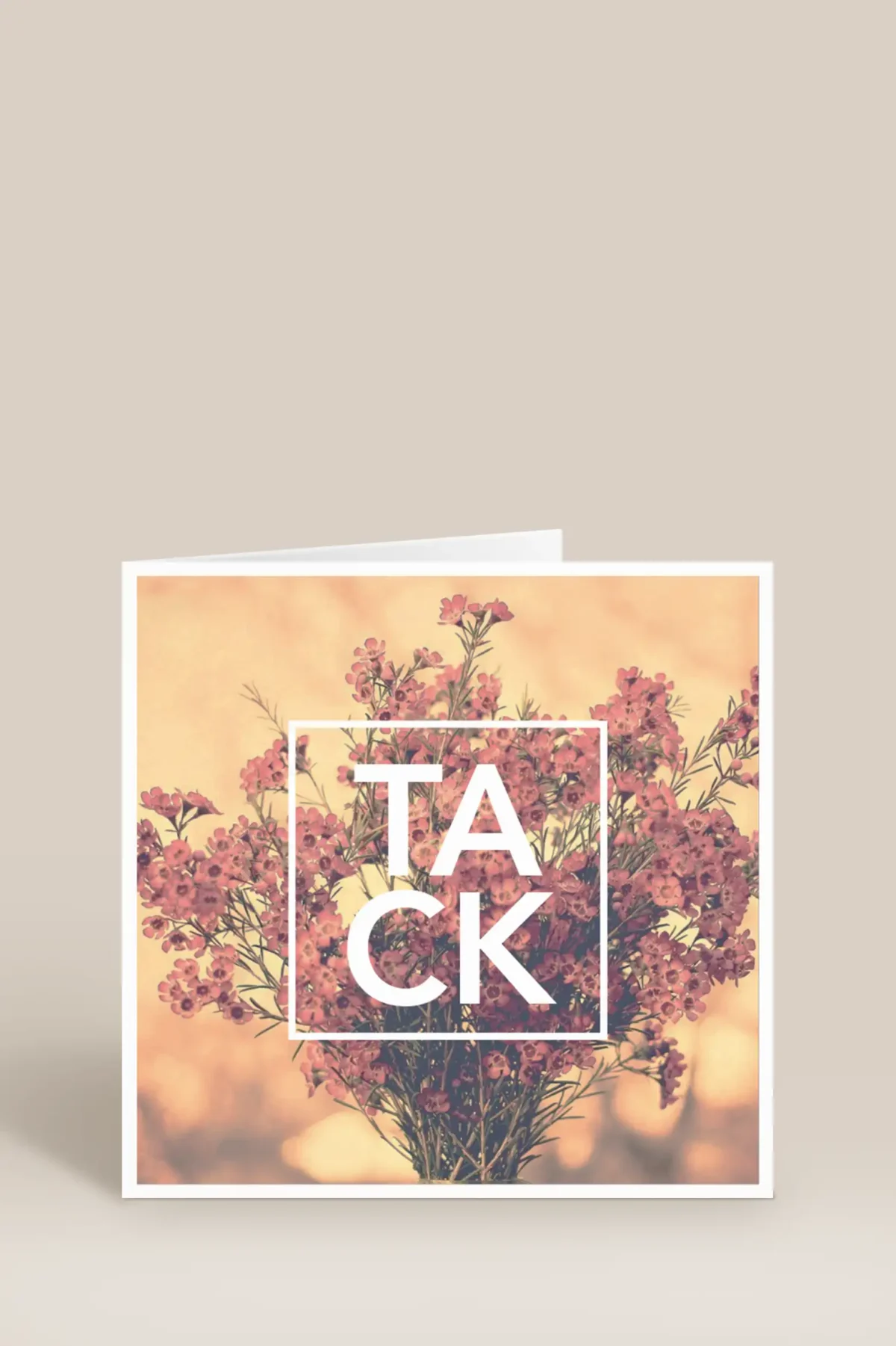 Tack röda blommor