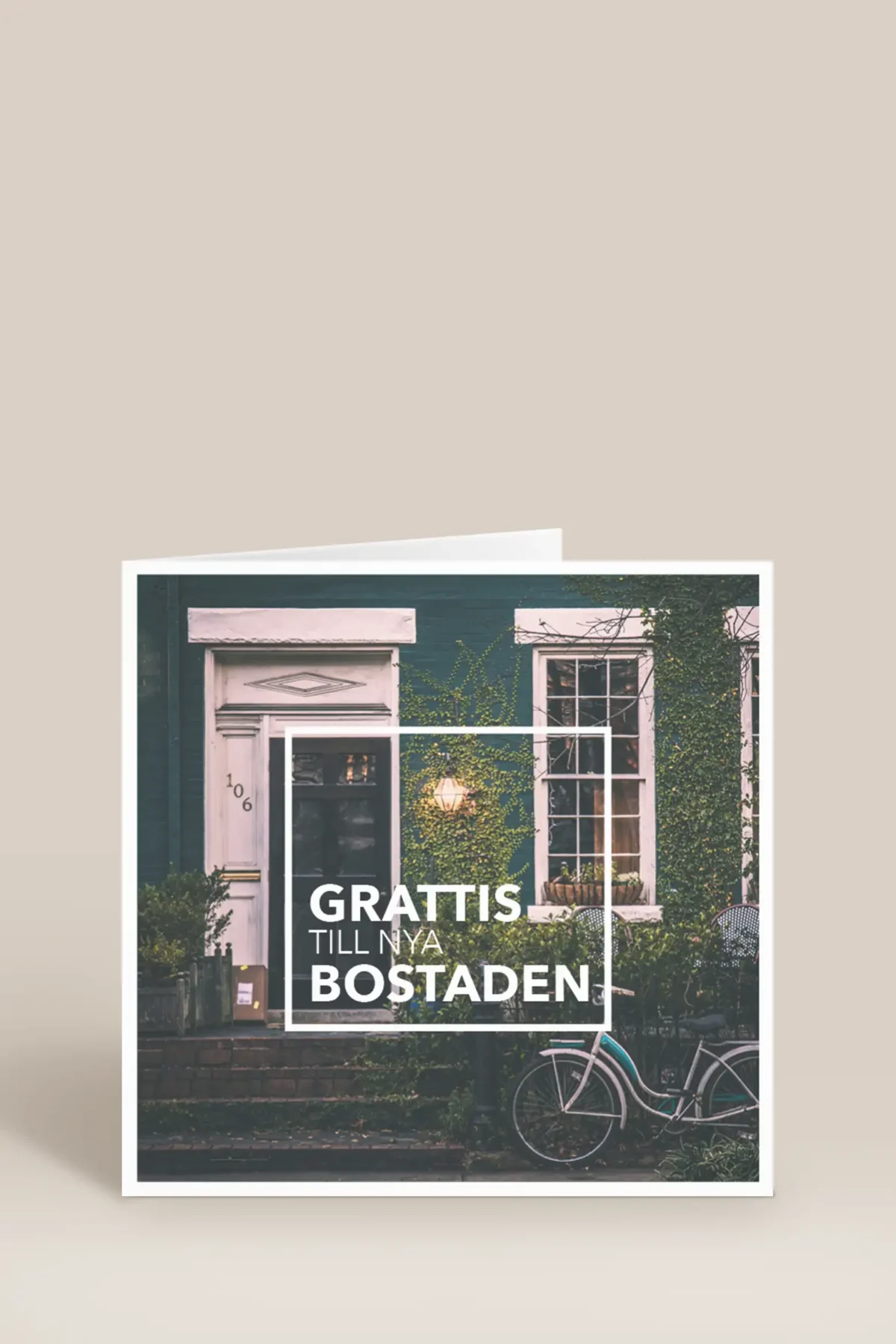 Grattis till nya bostaden dörr