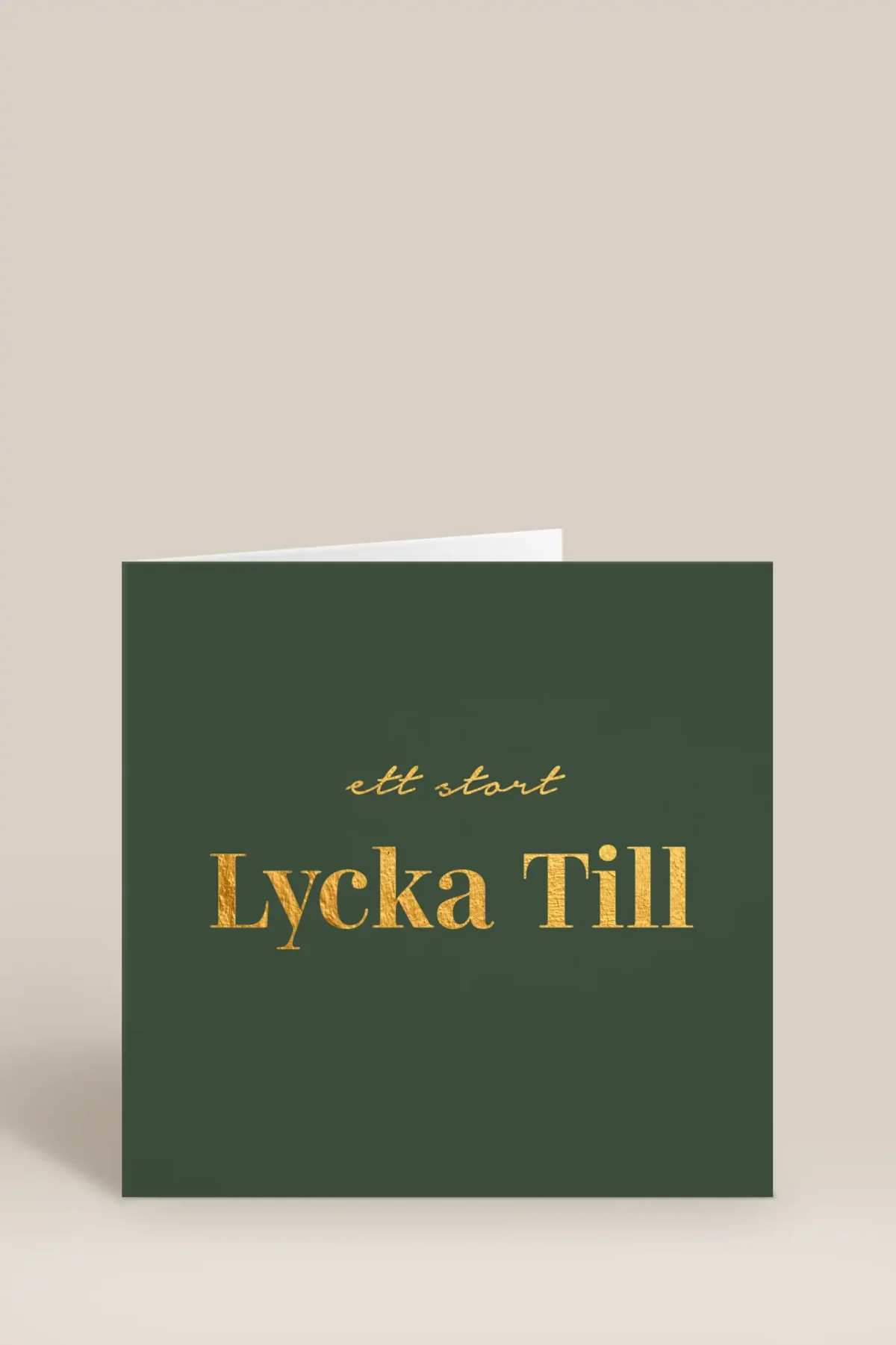 Ett stort lycka till guld grön
