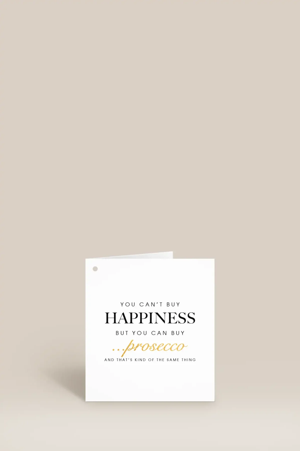 You can't buy happiness