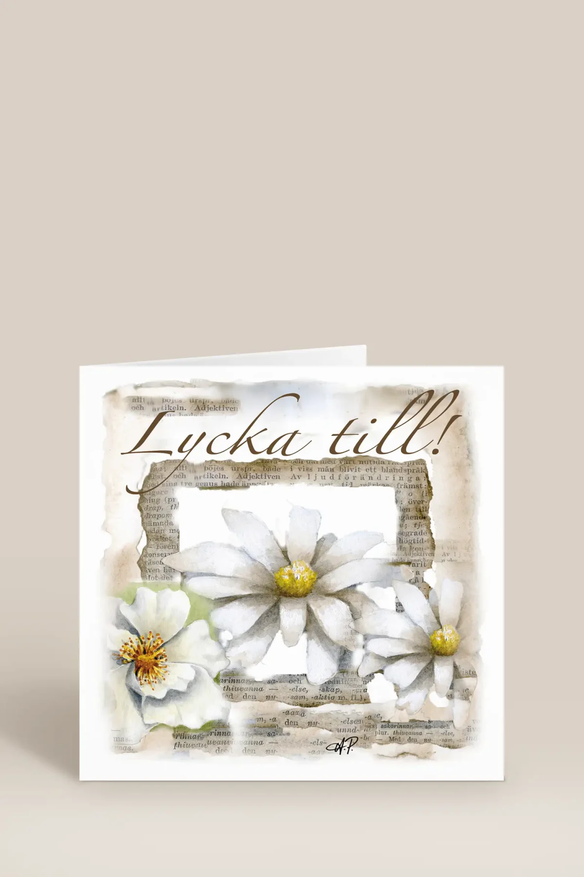 Lycka till vita blommor