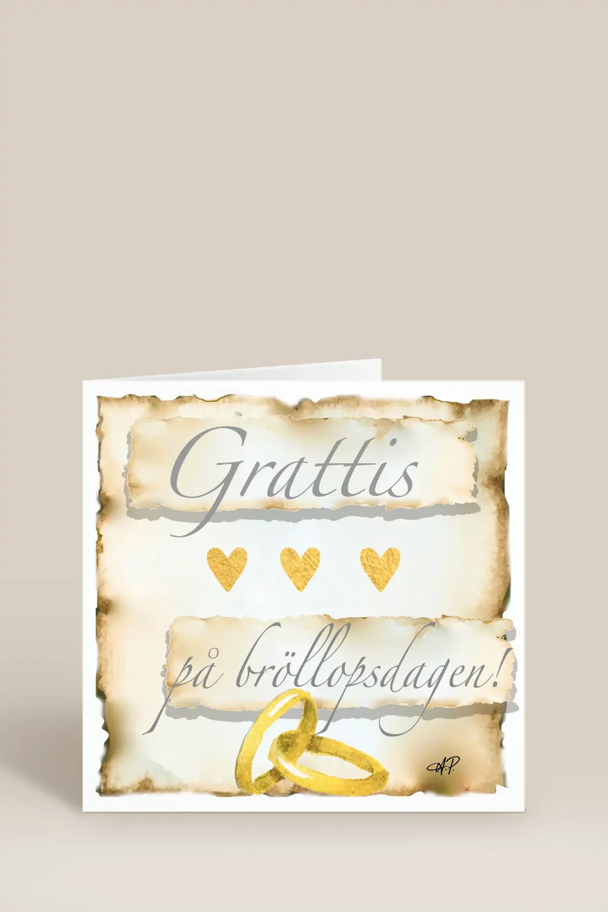 Grattis på bröllopsdagen guldhjärtan
