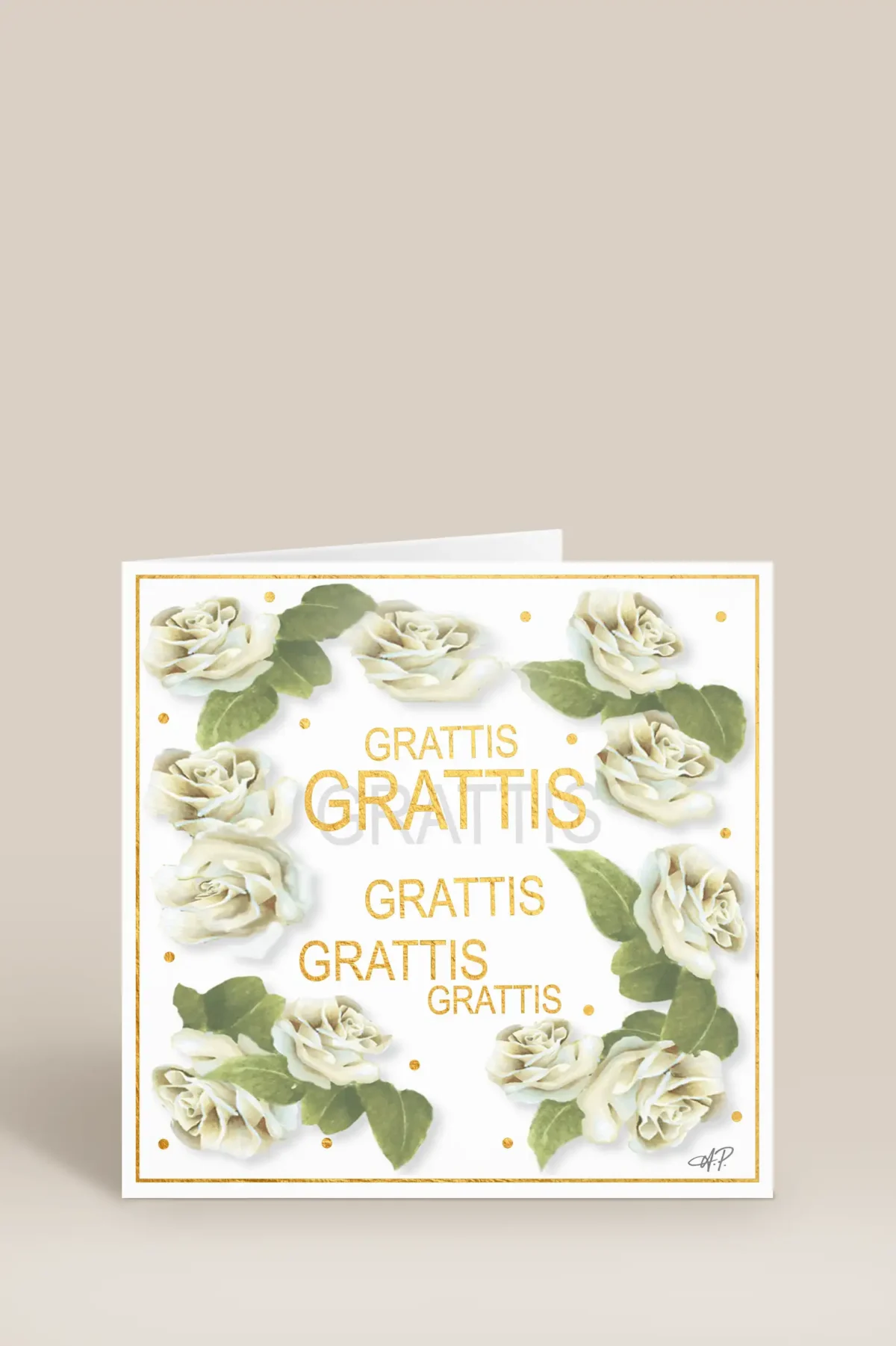 Grattis blommor & blad