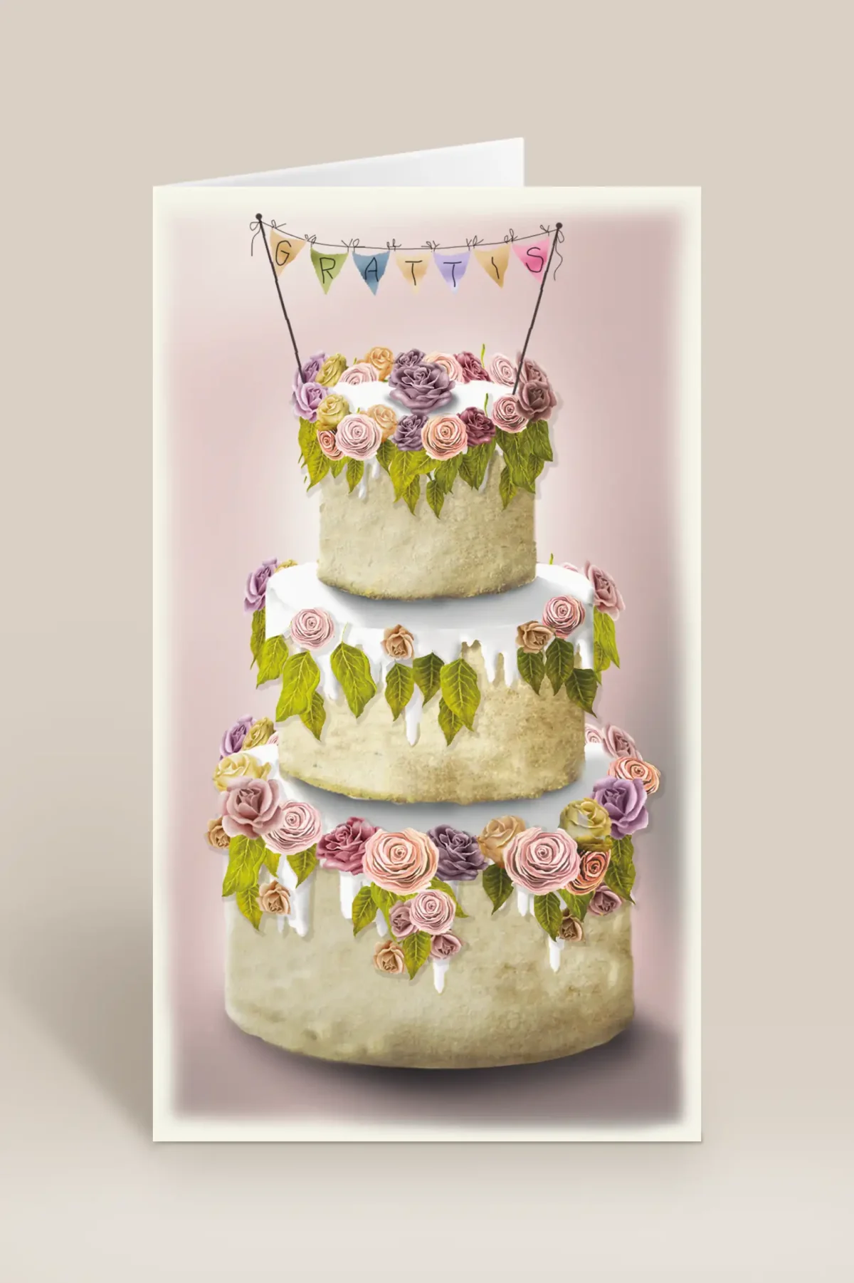 Tårta med blommor