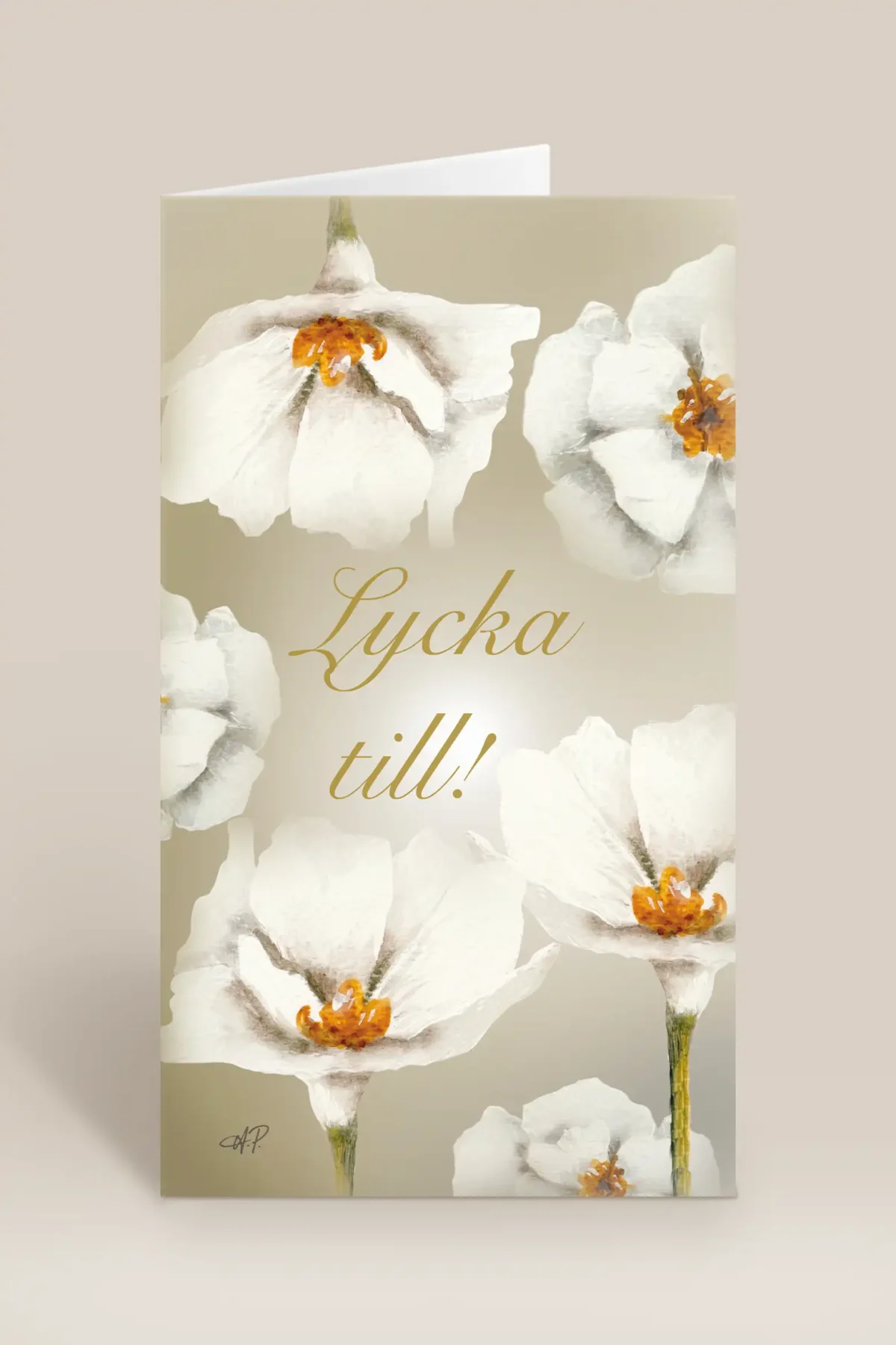 Lycka till vita blommor