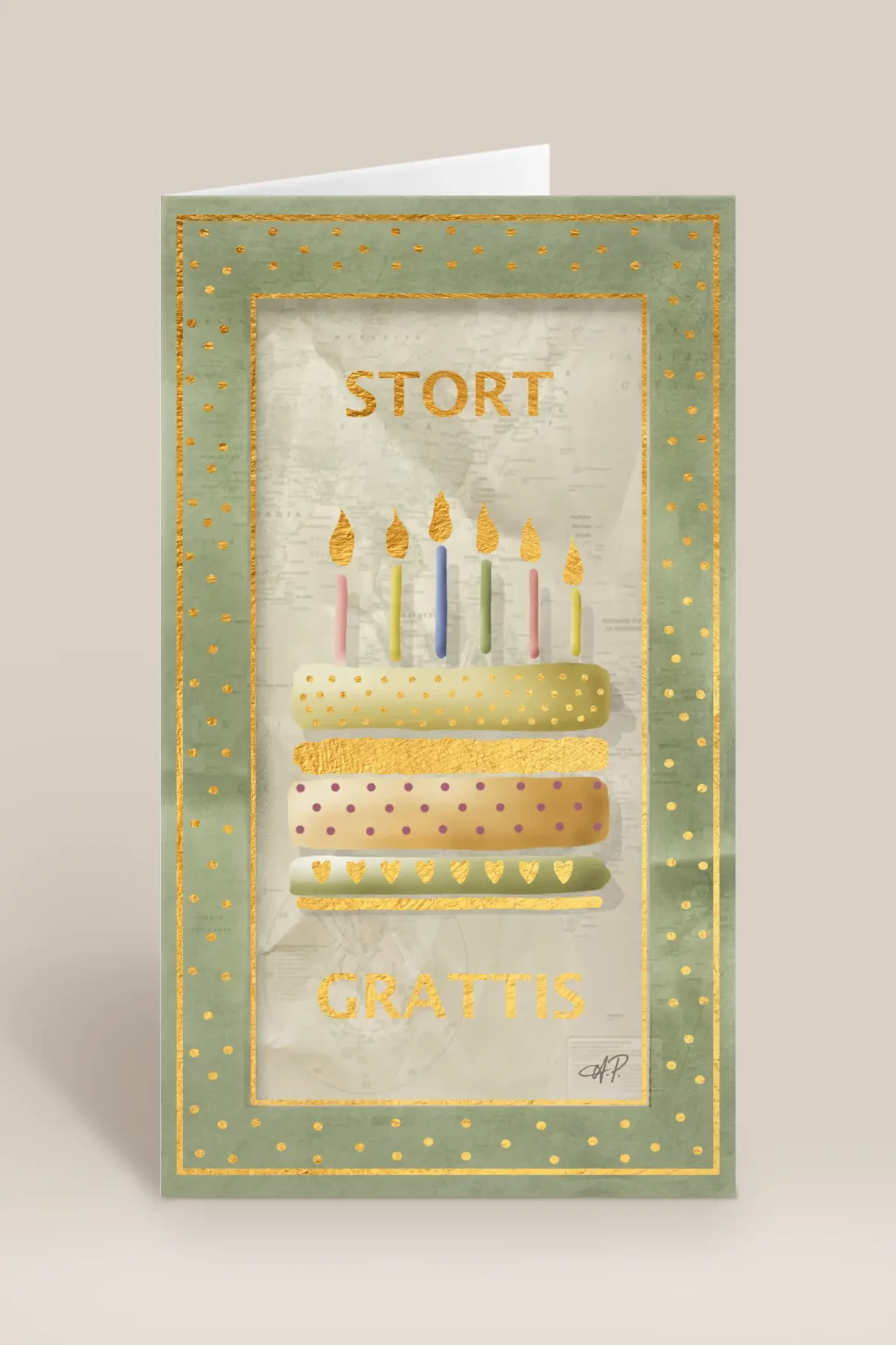 Stort grattis födelsedagstårta