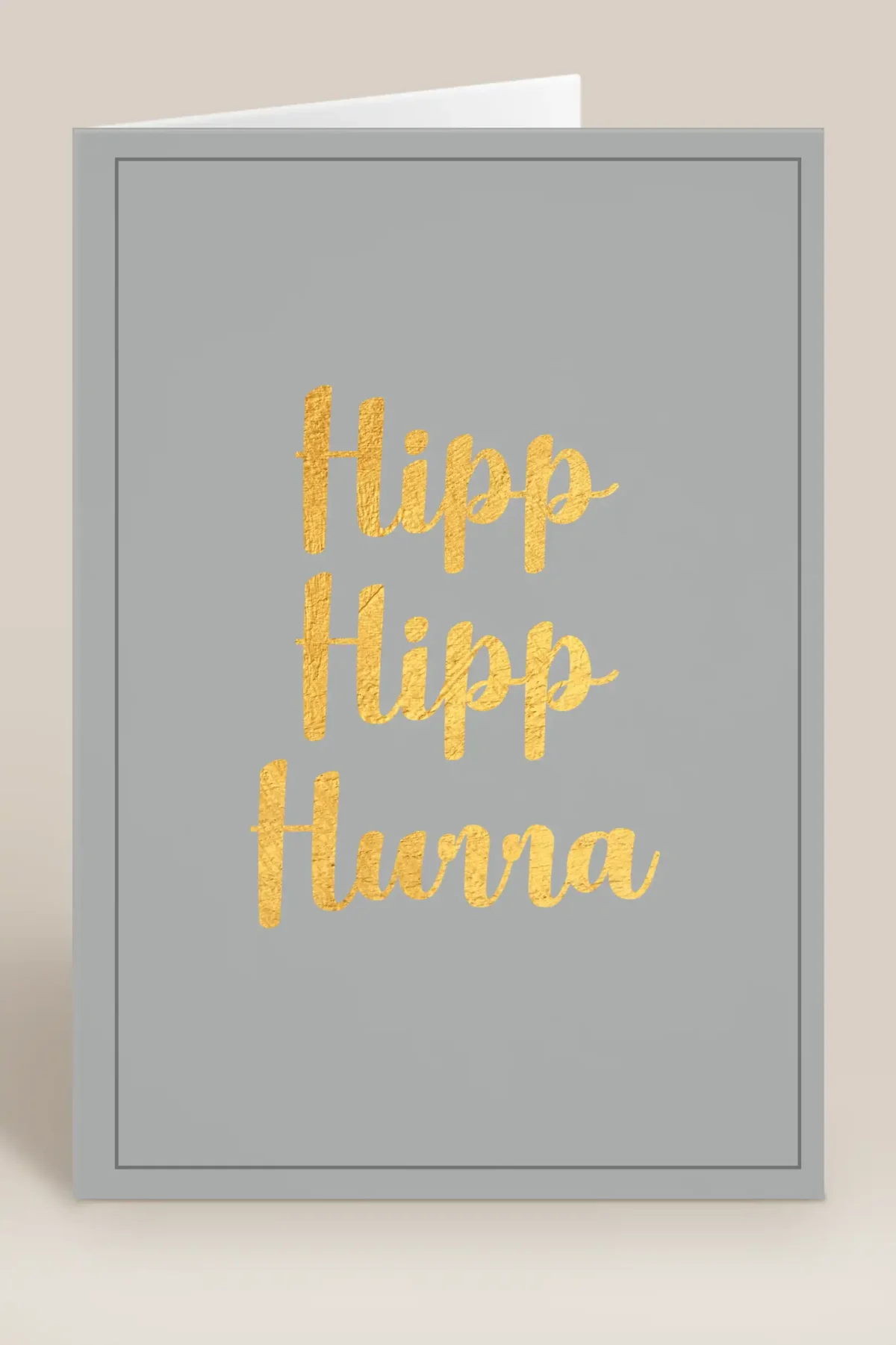 Hipp hipp hurra guld & grå