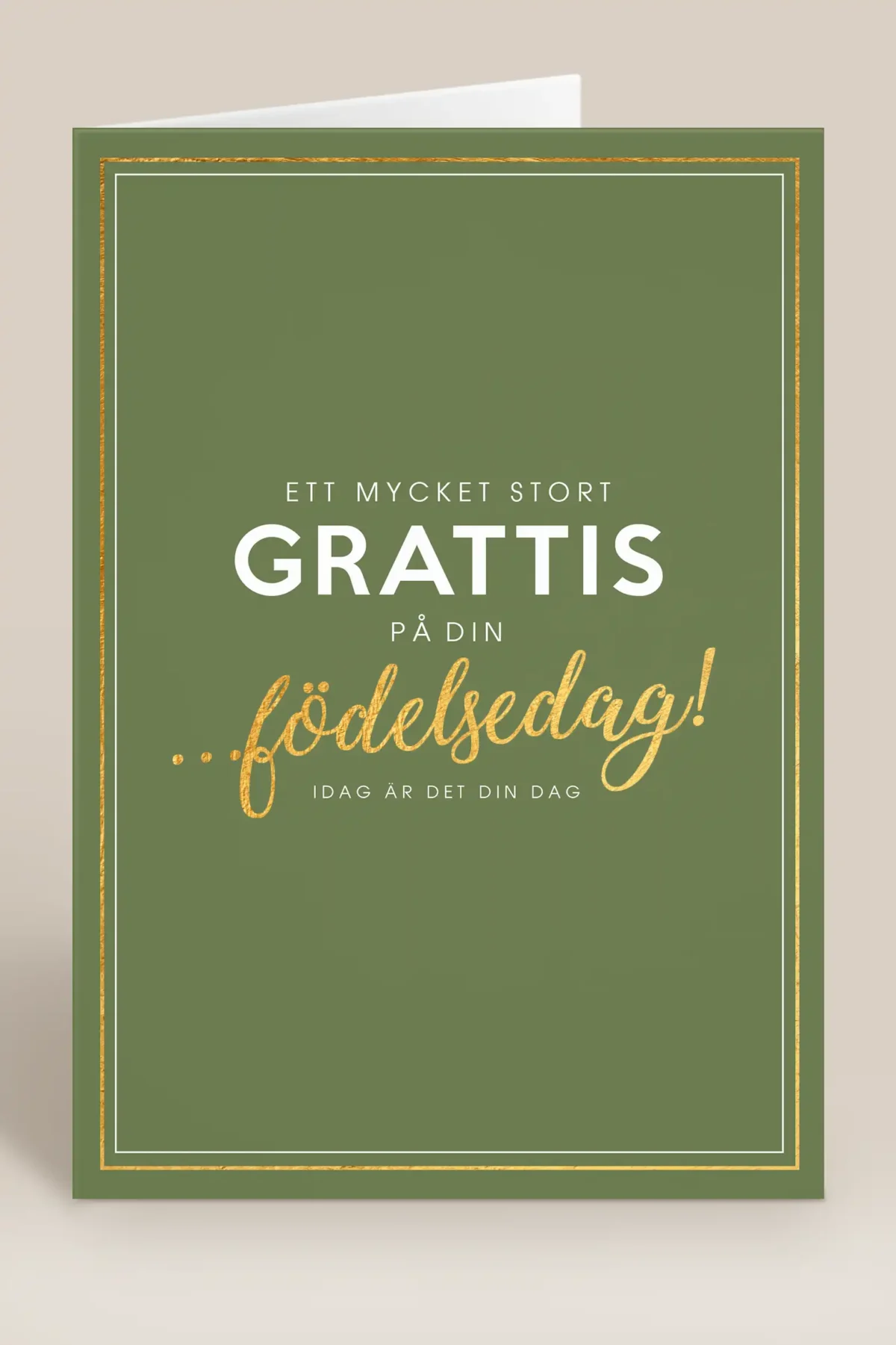 Grattis på din födelsedag guld & grön