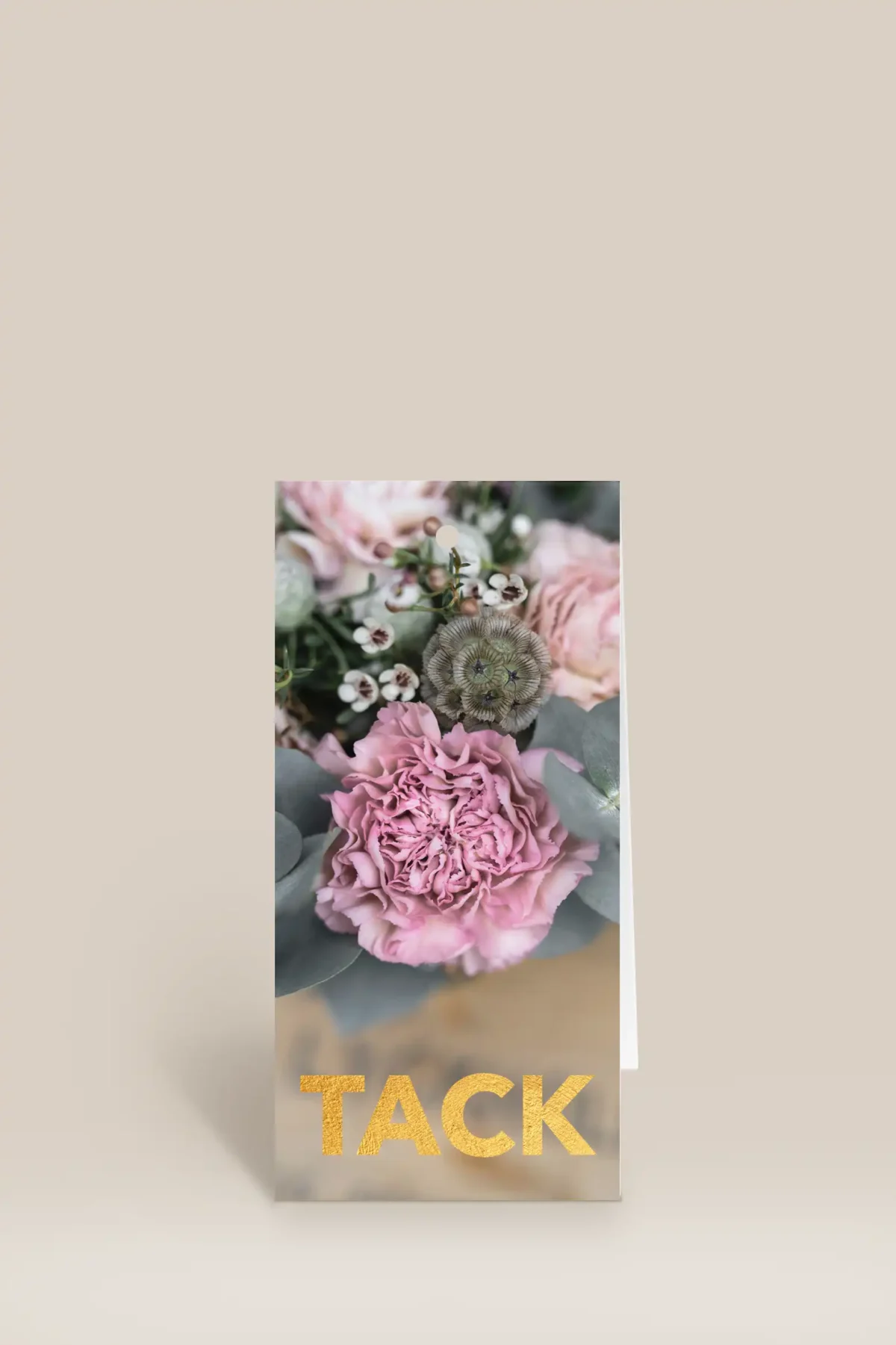 Tack rosa blomma