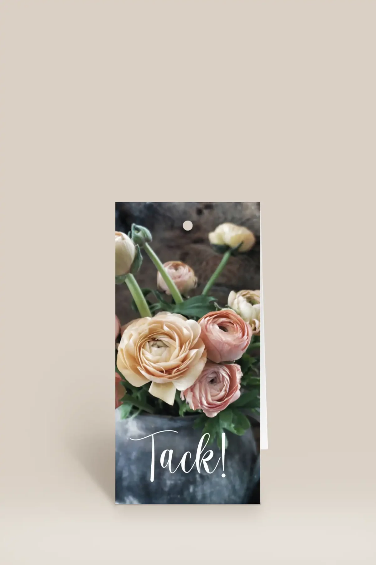 Tack blommor i vas