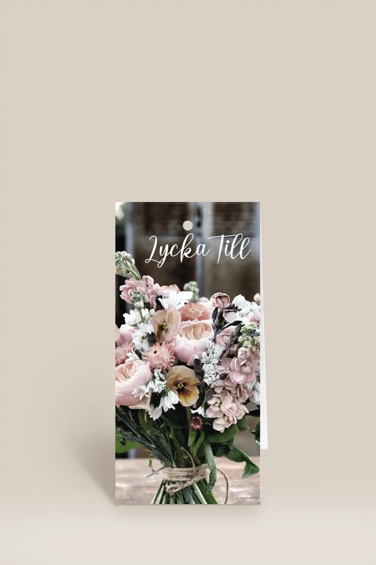 Lycka till rosa & vit bukett
